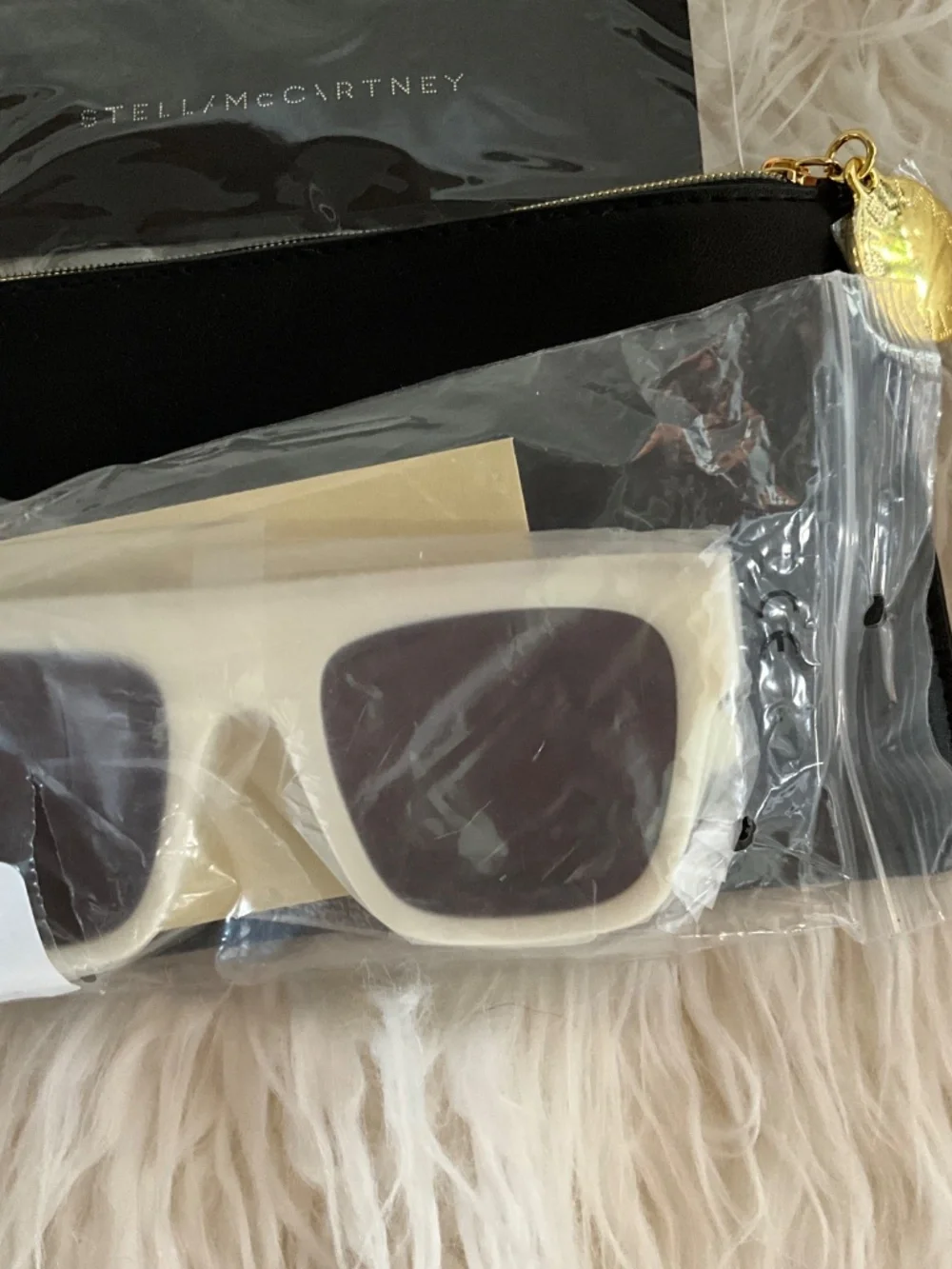 NEW AUTHENTIC STELLA MCCARTNEY FALABELLA SUNGLASSES WHITE SILVER $745